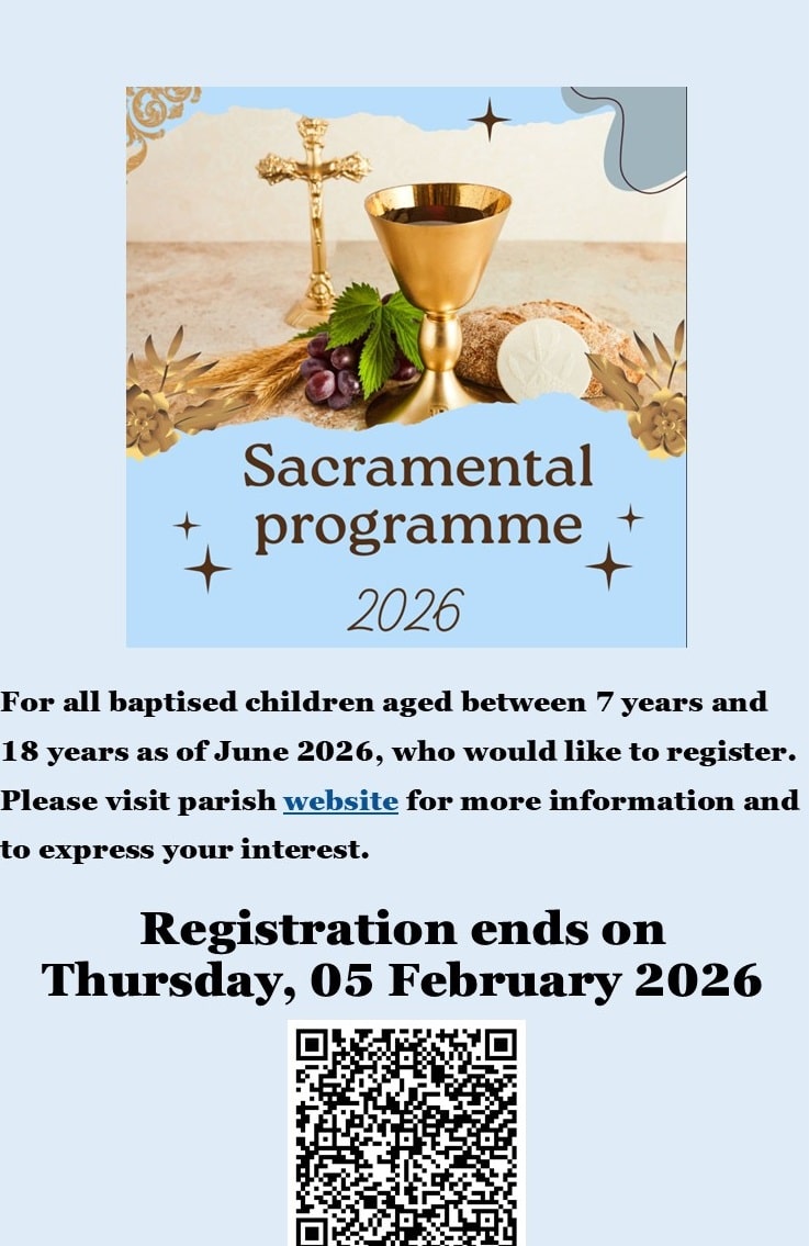 Sacramental programme 2026